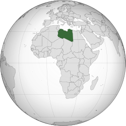 Locator map for Libya