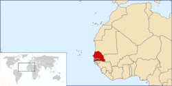 Locator map for Senegal