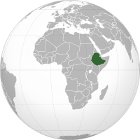 Locator map for Ethiopia