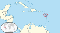 Locator map for Montserrat