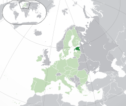 Locator map for Estonia