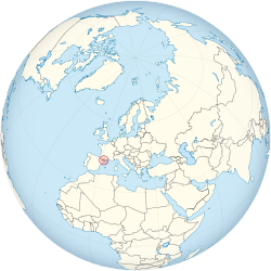 Locator map for Andorra