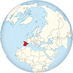 Locator map for Spain