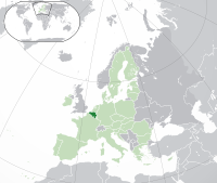 Locator map for Belgium
