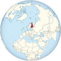 Locator map for Finland