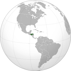 Locator map for Honduras