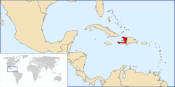 Locator map for Haiti