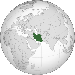Locator map for Iran (Islamic Republic of)