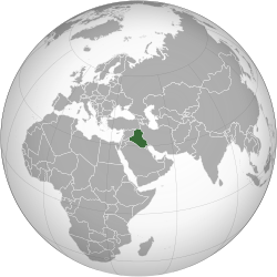 Locator map for Iraq