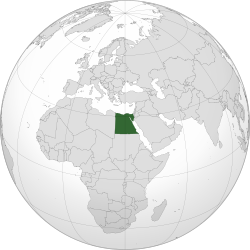 Locator map for Egypt