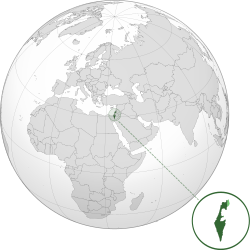 Locator map for Israel