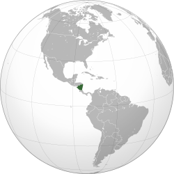 Locator map for Nicaragua
