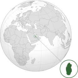 Locator map for Qatar