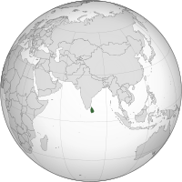 Locator map for Sri Lanka