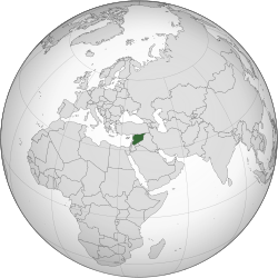 Locator map for Syrian Arab Republic