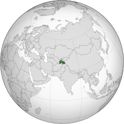 Locator map for Tajikistan