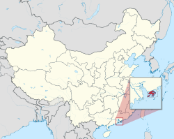 Locator map for Hong Kong (Special Administrative Region of China)