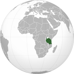 Locator map for Tanzania (United Republic of)