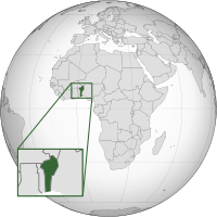 Locator map for Benin