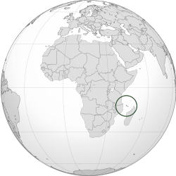 Locator map for Comoros