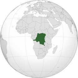 Locator map for Democratic Republic of the Congo